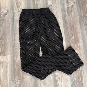 Black Mesh Pants